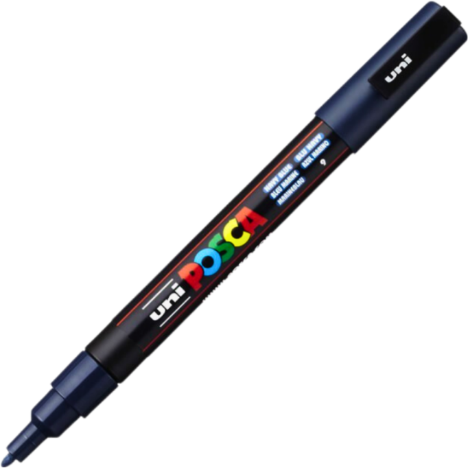 Marker UNI PC-3M 0. 9-1. 3 mm bleumarin Posca