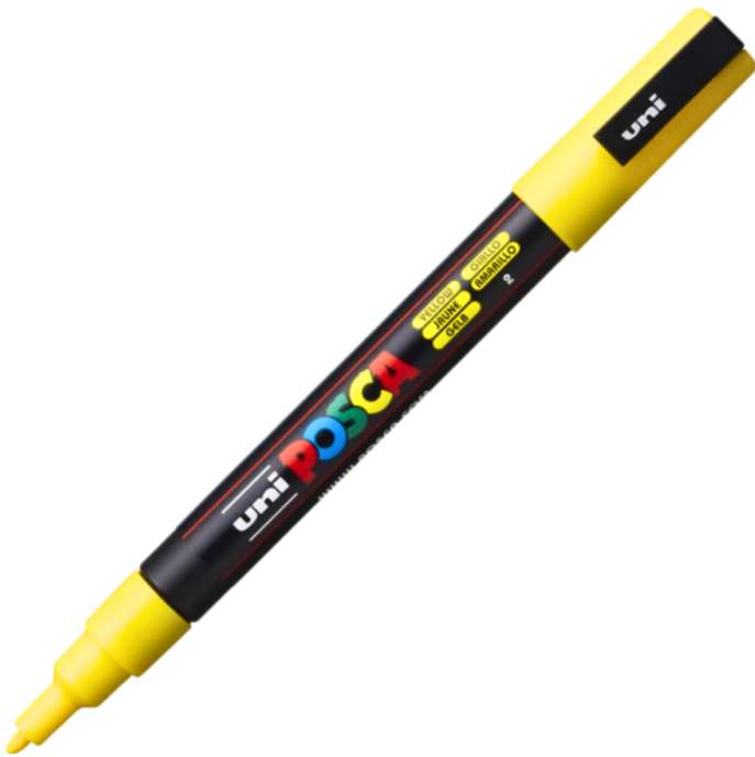 Marker UNI PC-3M 0. 9-1. 3 mm galben Posca