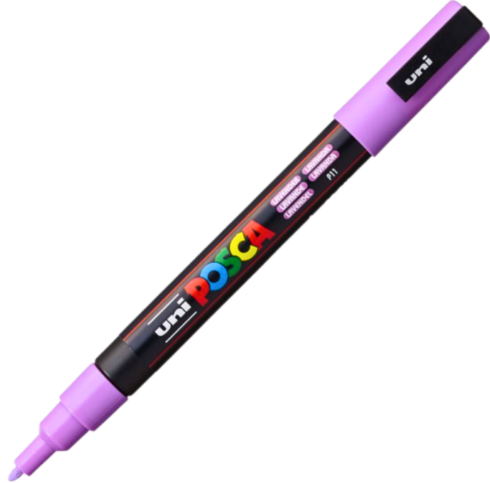 Marker UNI PC-3M 0. 9-1. 3 mm mov lavanda Posca