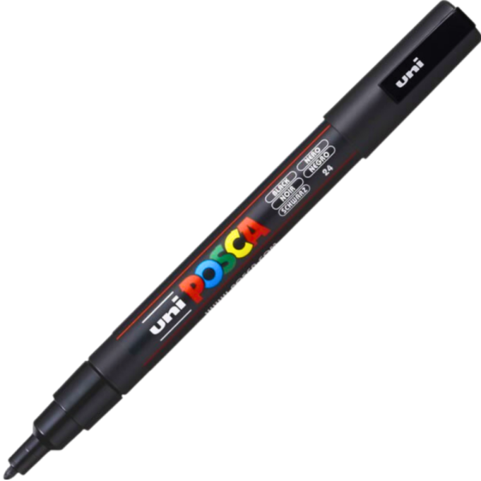 Marker UNI PC-3M 0. 9-1. 3 mm negru Posca M196