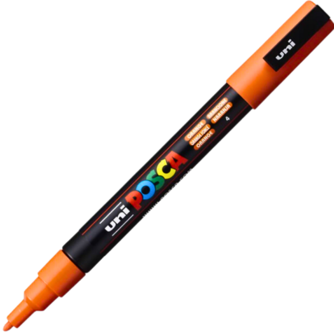 Marker UNI PC-3M 0. 9-1. 3 mm portocaliu Posca M860