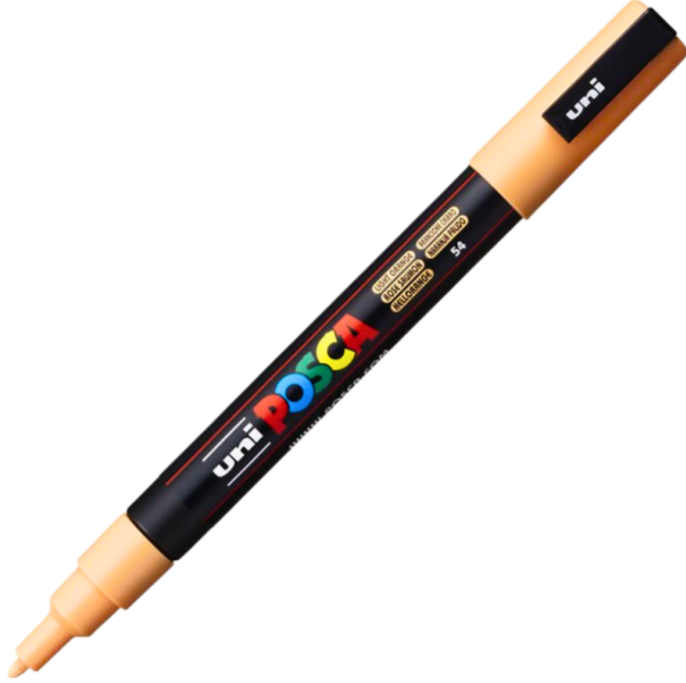 Marker UNI PC-3M 0. 9-1. 3 mm portocaliu deschis Posca