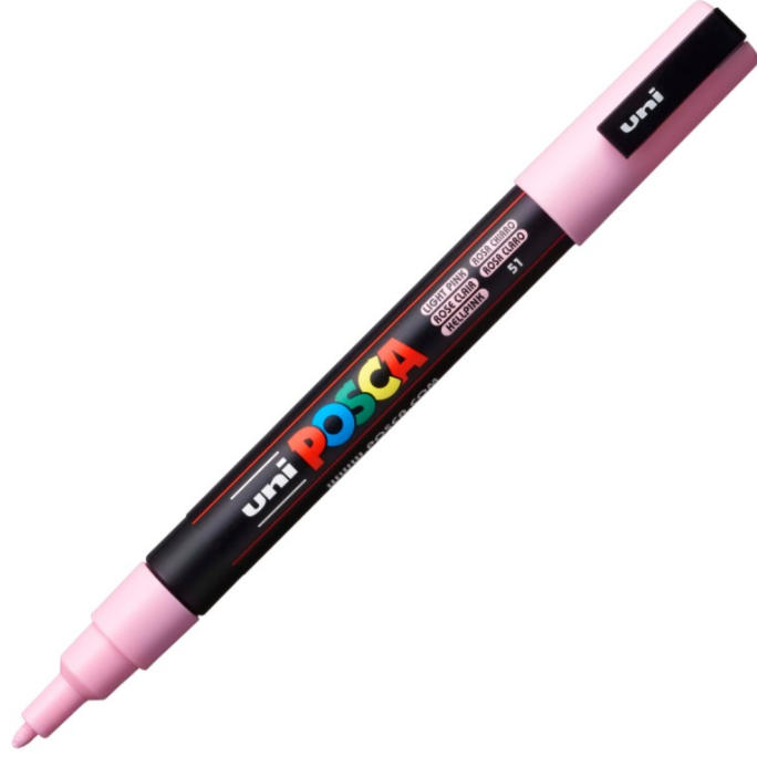 Marker UNI PC-3M 0. 9-1. 3 mm roz deschis Posca M1433