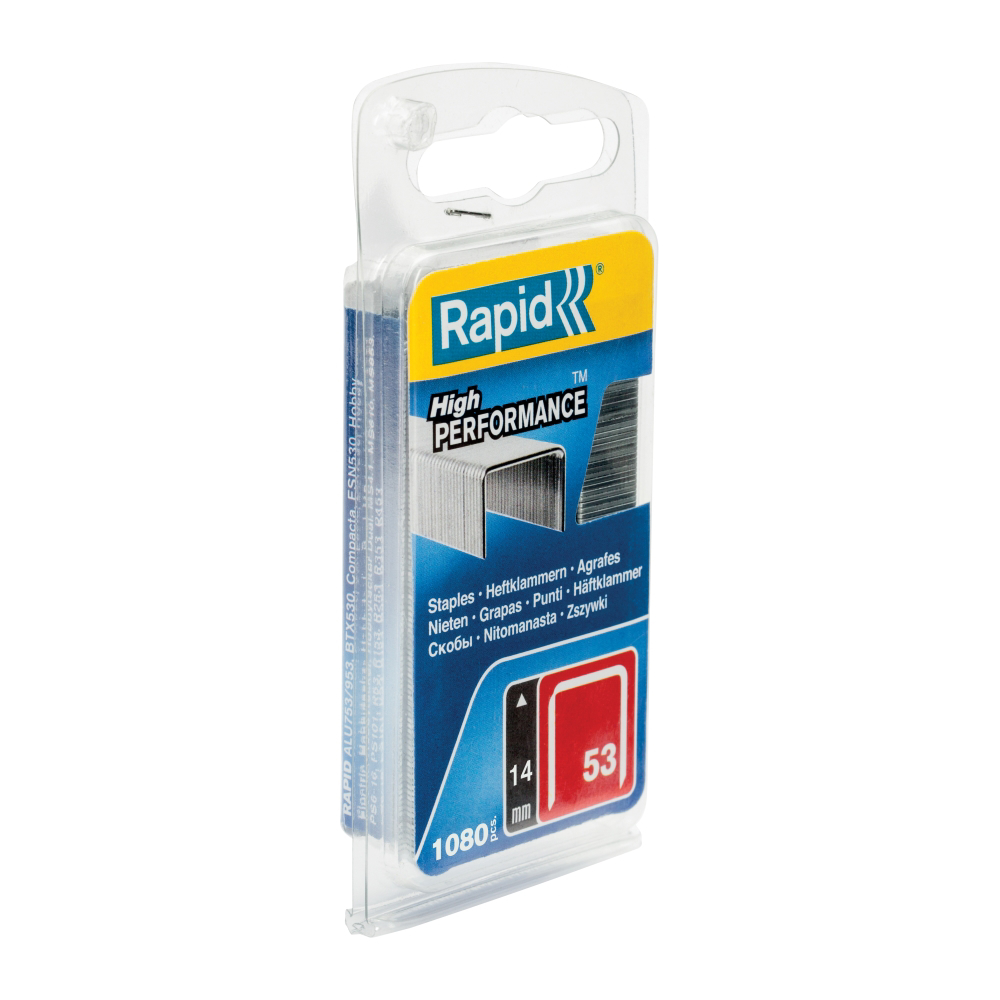Rapid 40109506, set de 1080 de capse din sarma fina galvanizata No. 53, 14 mm