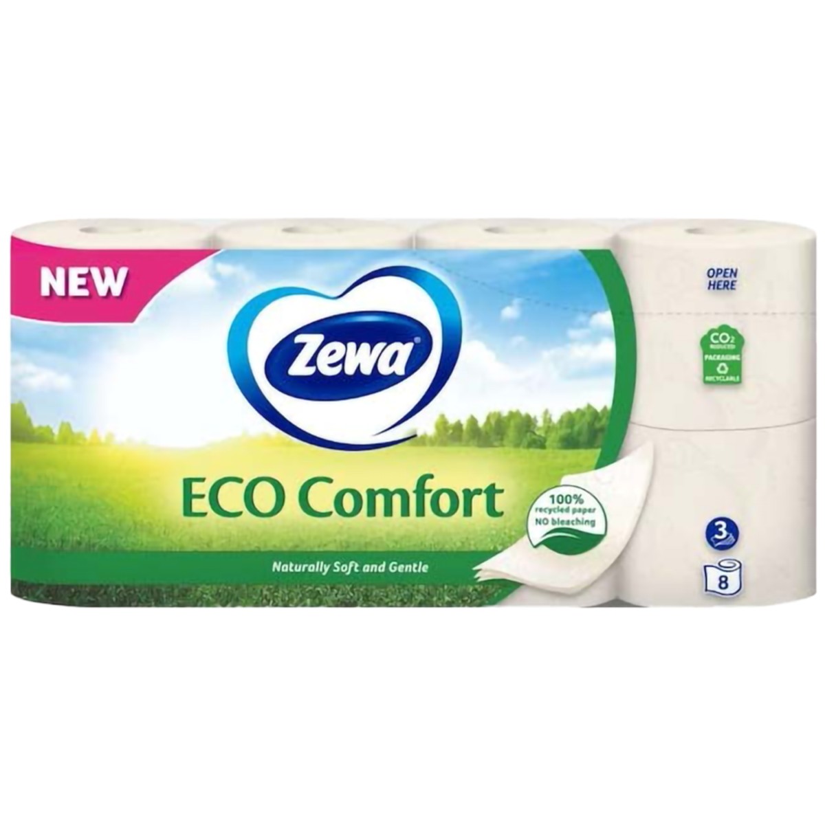 ZEWA HARTIE IGIENICA 8ROLE ECO CONFORT 3STR