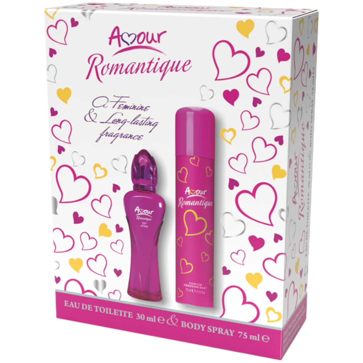 AMOUR DESIRE ROMANTIQUE DEO SPRAY 75ML+EDT 30ML CASETA CADOU