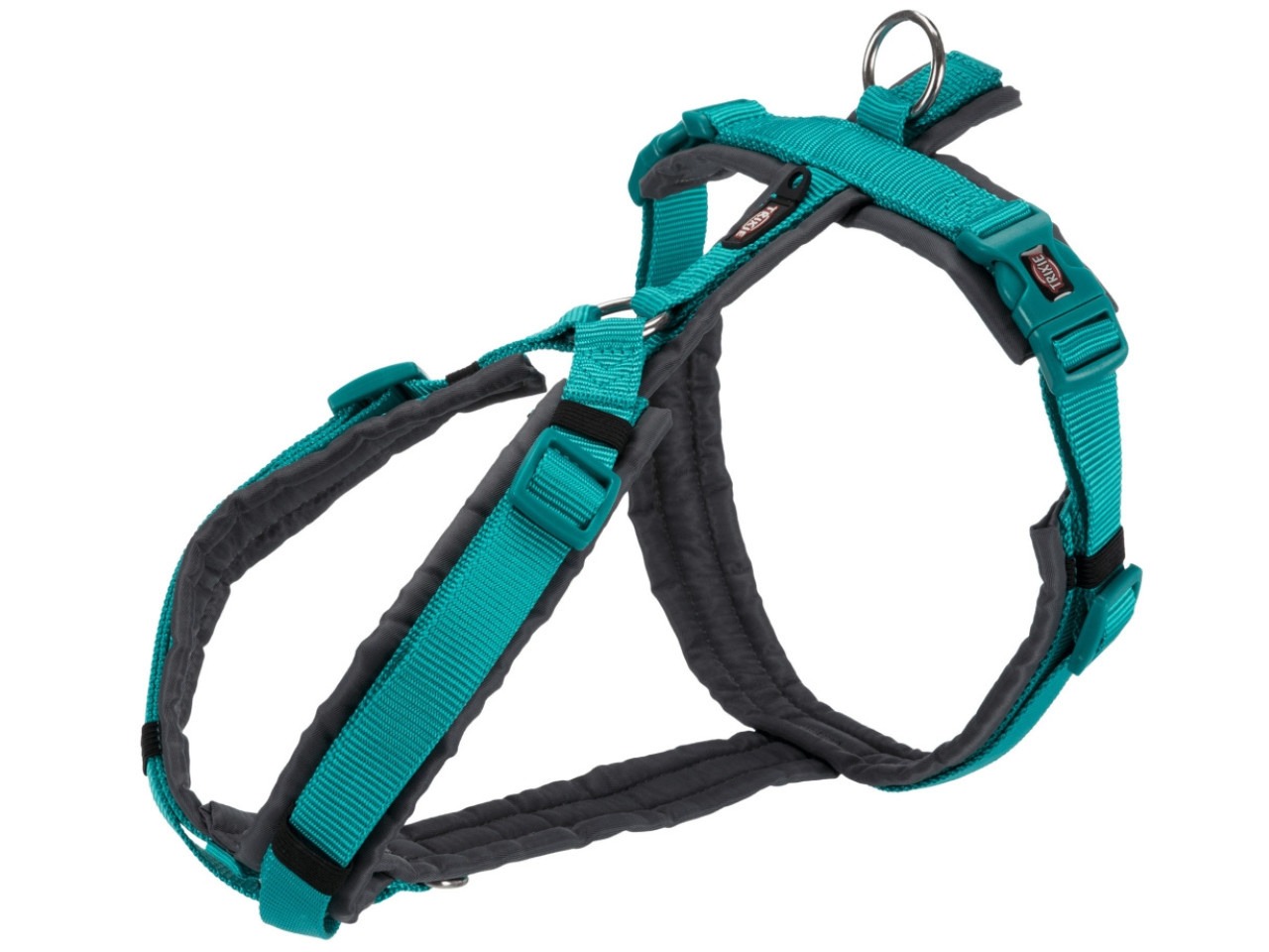 Trixie Ham Premium Trekking, L: 70-85 cm/25 mm, Ocean/Gri Grafit, 1997412