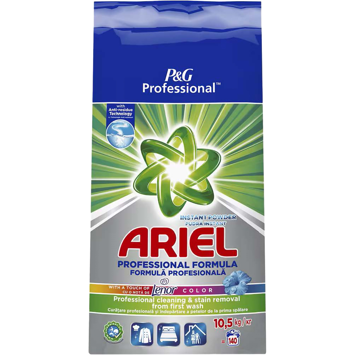 ARIEL DETERGENT PUDRA AUTOMAT 10.5KG  TOUCH OF LENOR COLOR 140 SPALARI