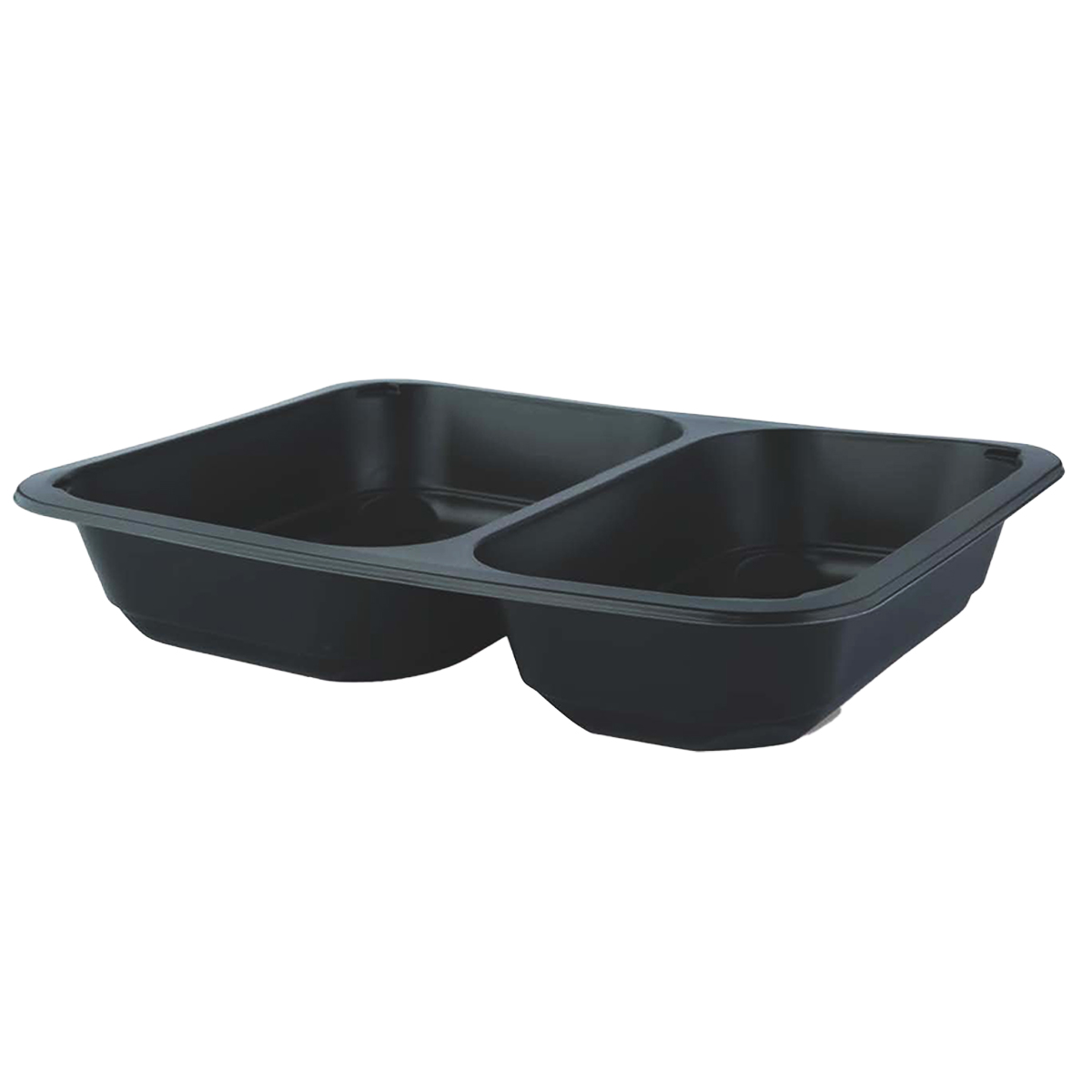 TAVITE NEGRE PP 2 COMPARTIMENTE 227X187X40MM 50BUC/SET