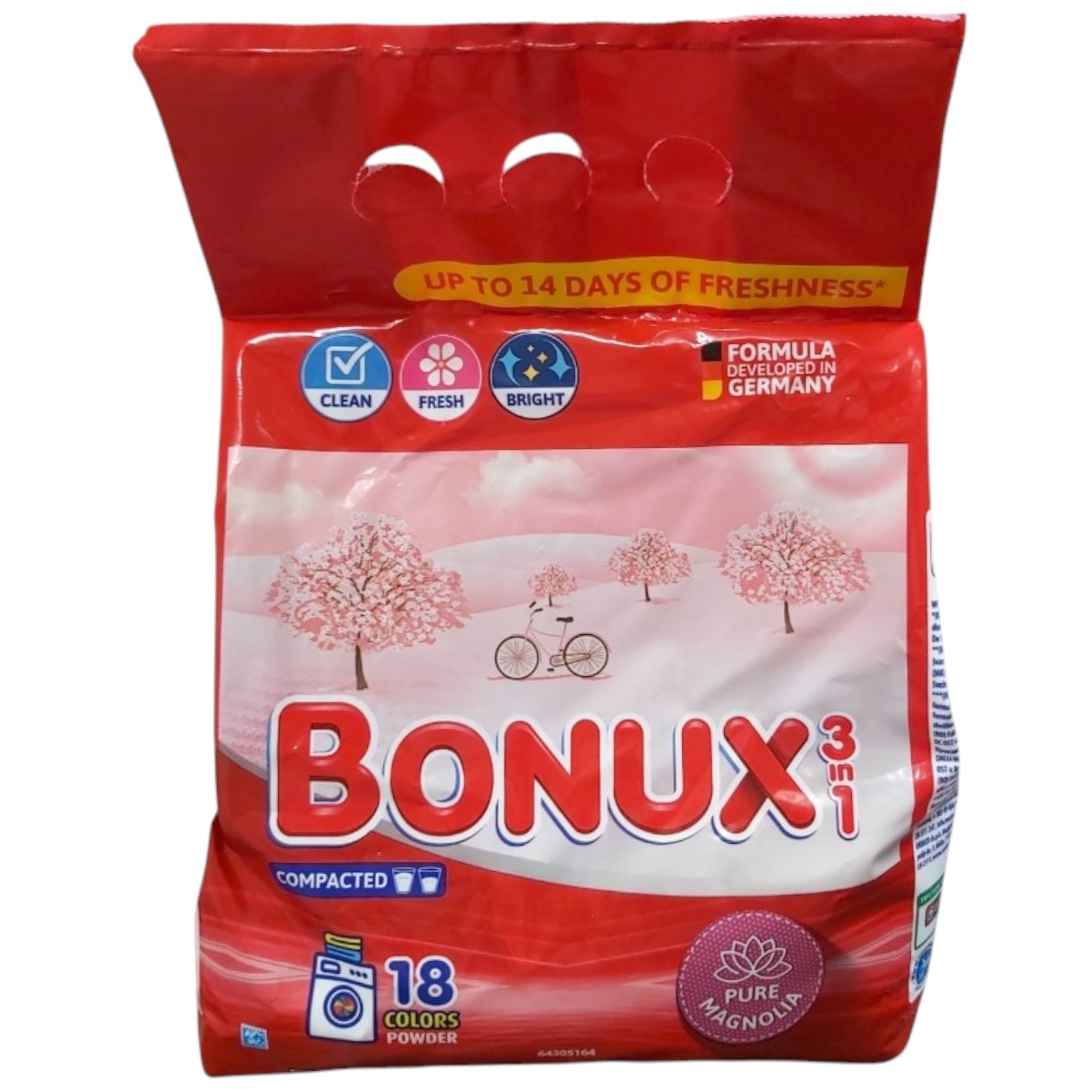 BONUX 3IN1 DETERGENT PUDRA AUTOMAT 1.17KG COLORS PURE MAGNOLIA 18 SPALARI