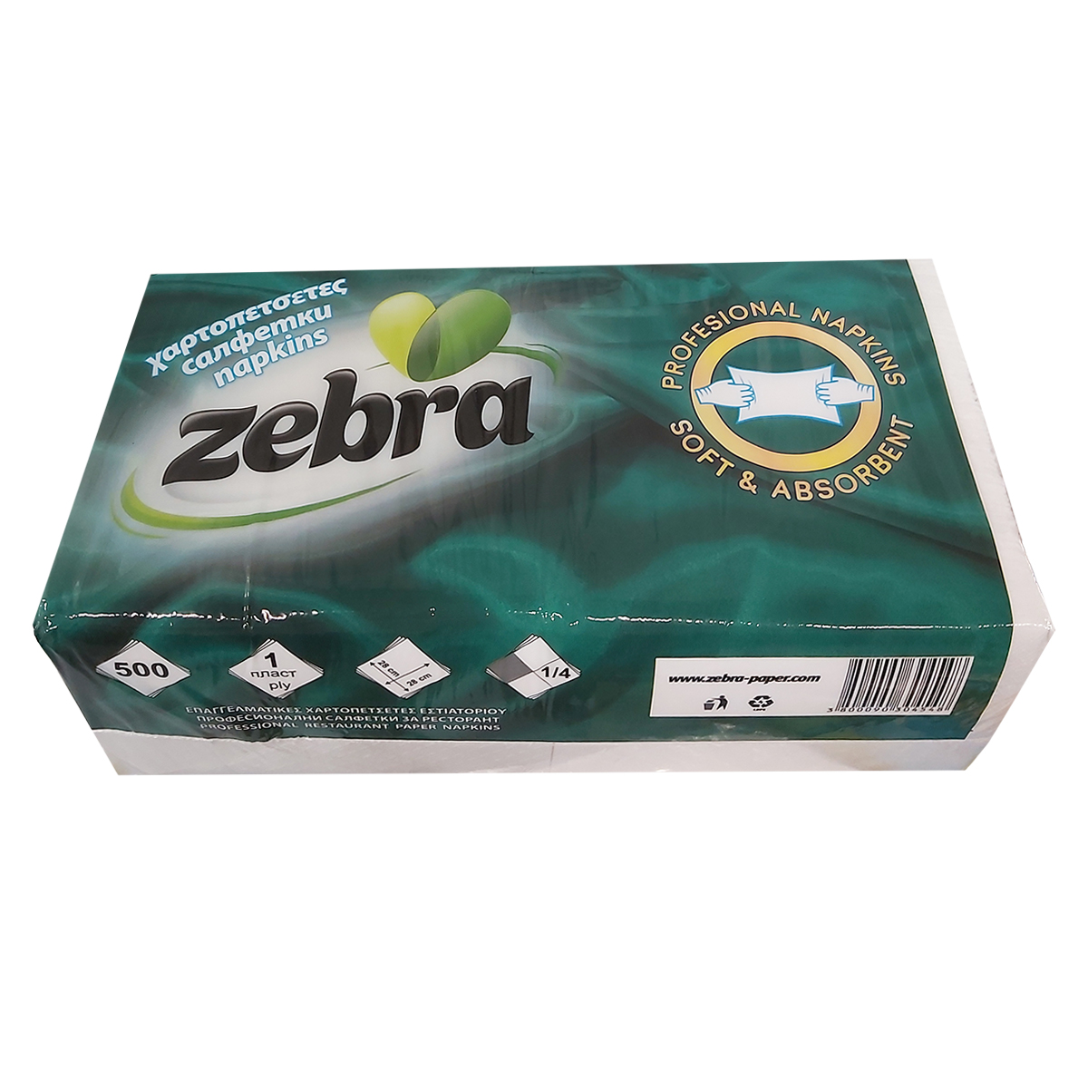 ZEBRA SERVETELE DE MASA COMPRIMATE 1STR 28X28CM 500BUC