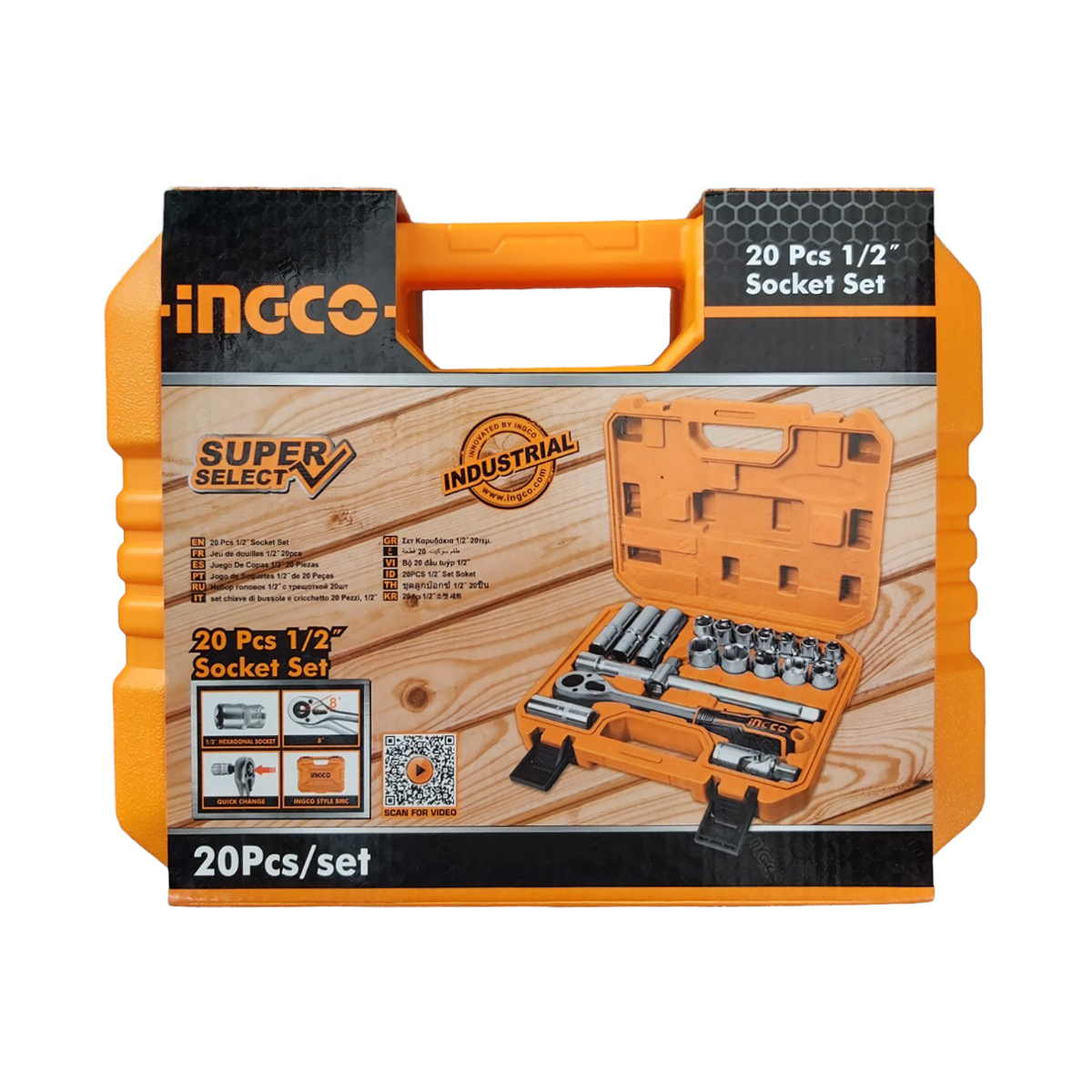 INGCO TRUSA CHEI TUBULARE 1/2 20PCS HKTS12201