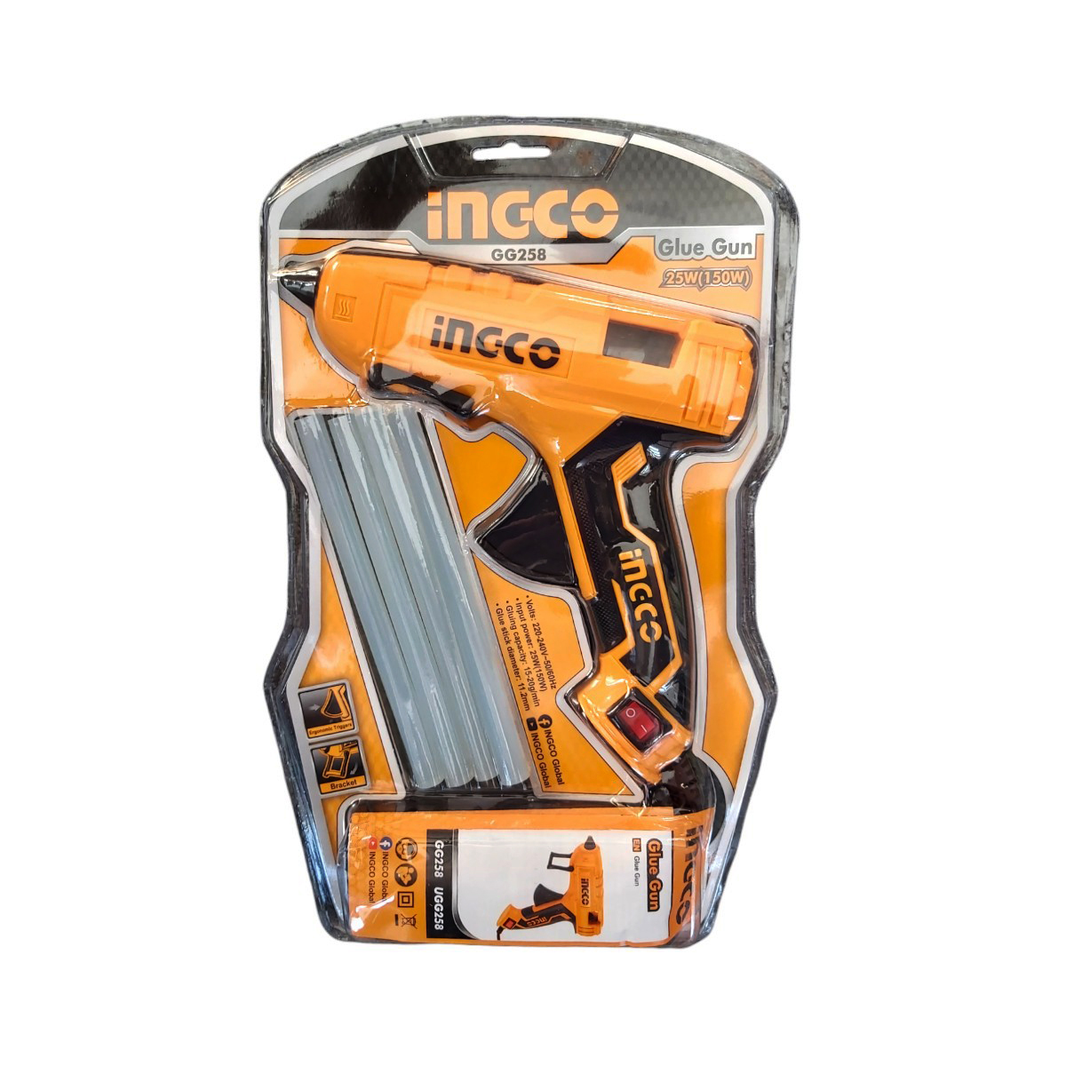 INGCO PISTOL LIPIT CU SILICON PLASTIC 25W-150W GG258