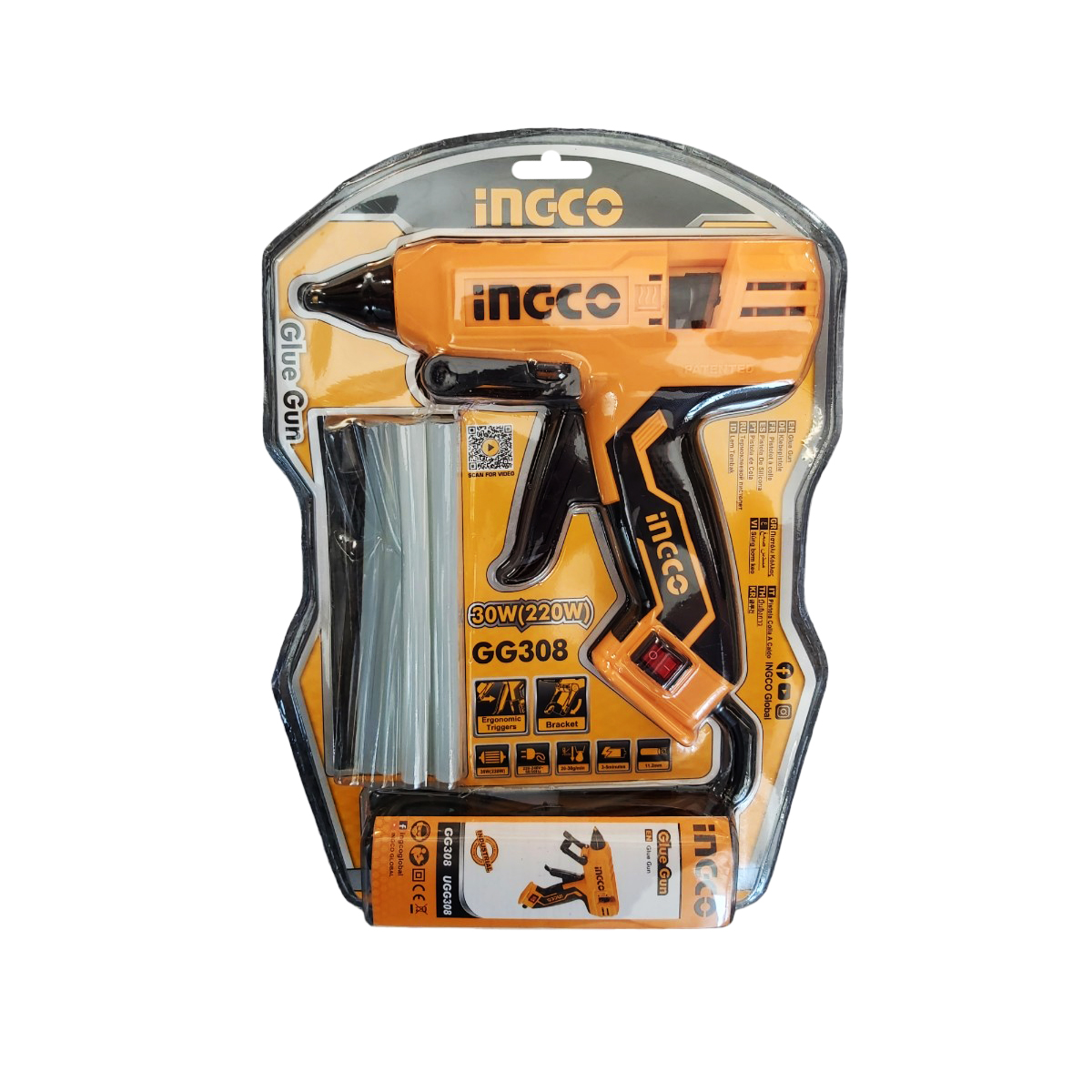 INGCO PISTOL DE LIPIT CU SILICON 30W GG308