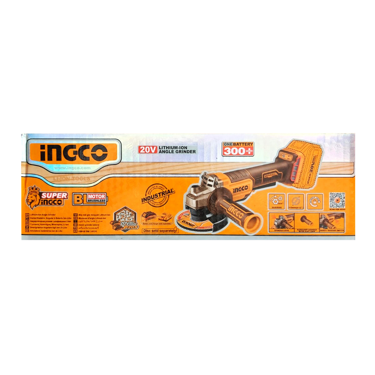 INGCO FLEX UNGHIULAR 20V 115MM CAGLI211156