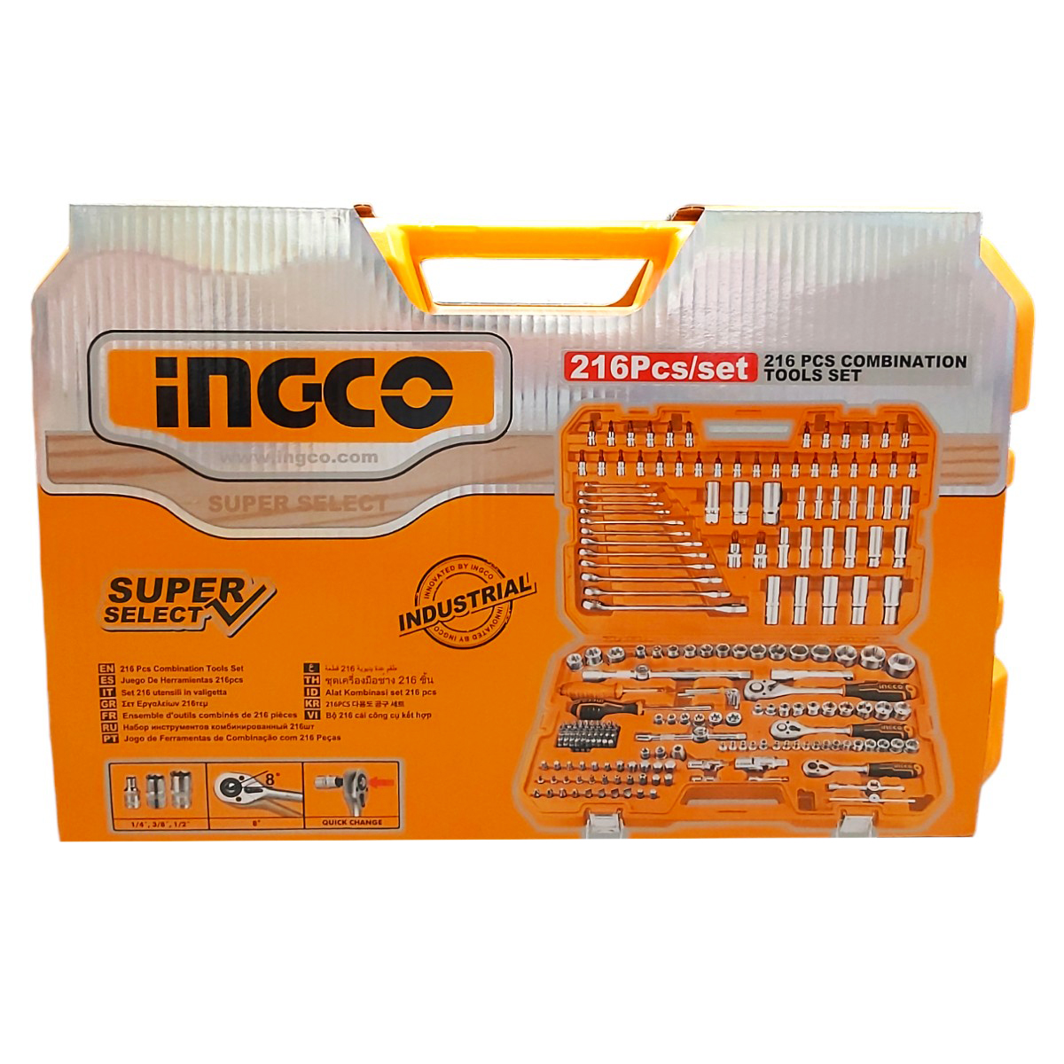 INGCO TRUSA CHEI TUBULARE 216PCS HKTHP22161