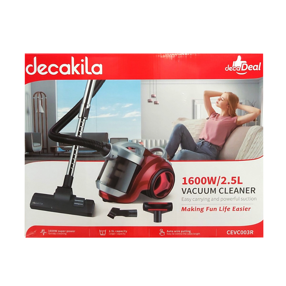 DECAKILA ASPIRATOR 1600W 2.5L CEVC003R