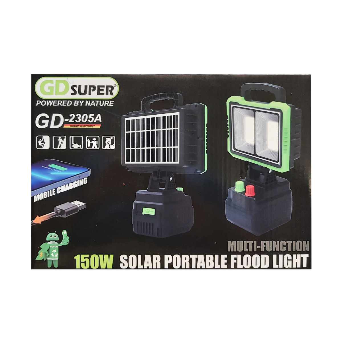 PROIECTOR  SOLAR 3.7V 22-27 150W GD-2305A