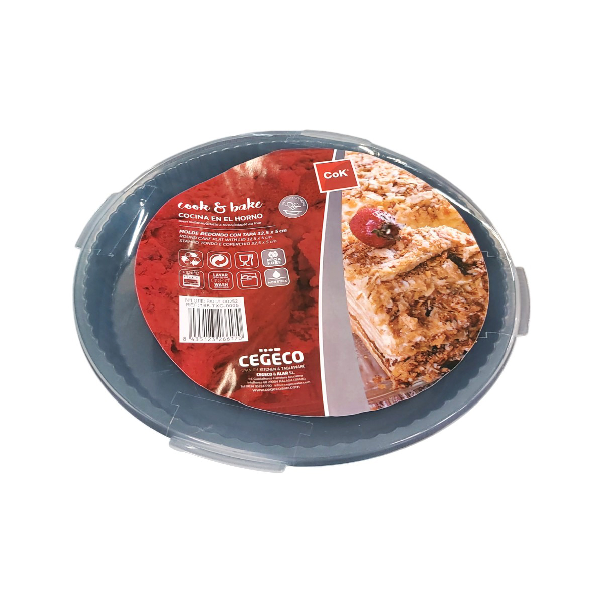 COK TAVA COPT ROTUNDA CU CAPAC 32.5X5CM 165-TXG-0005