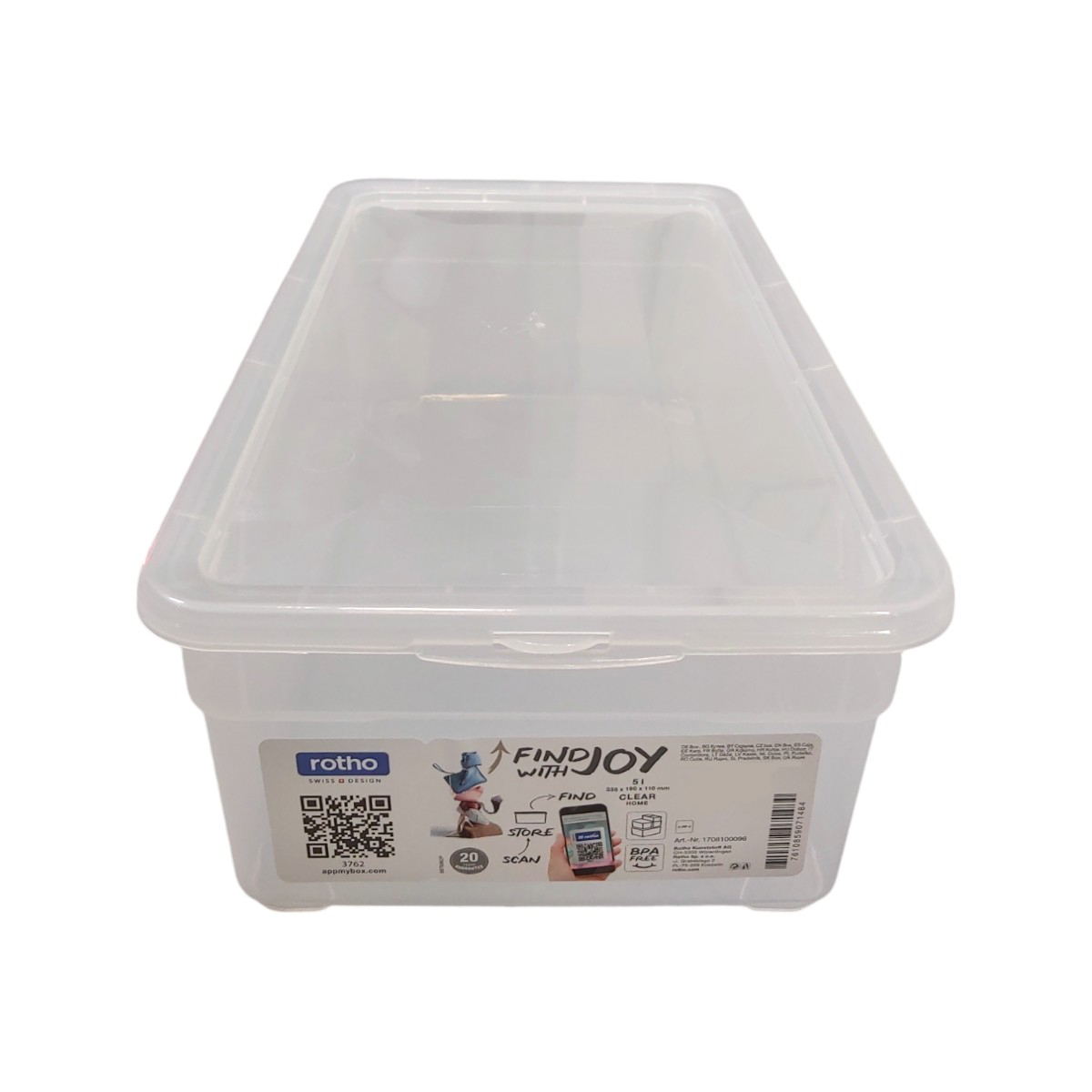 ROTHO CUTIE DEPOZITARE CU CAPAC 5L 335X190X110MM