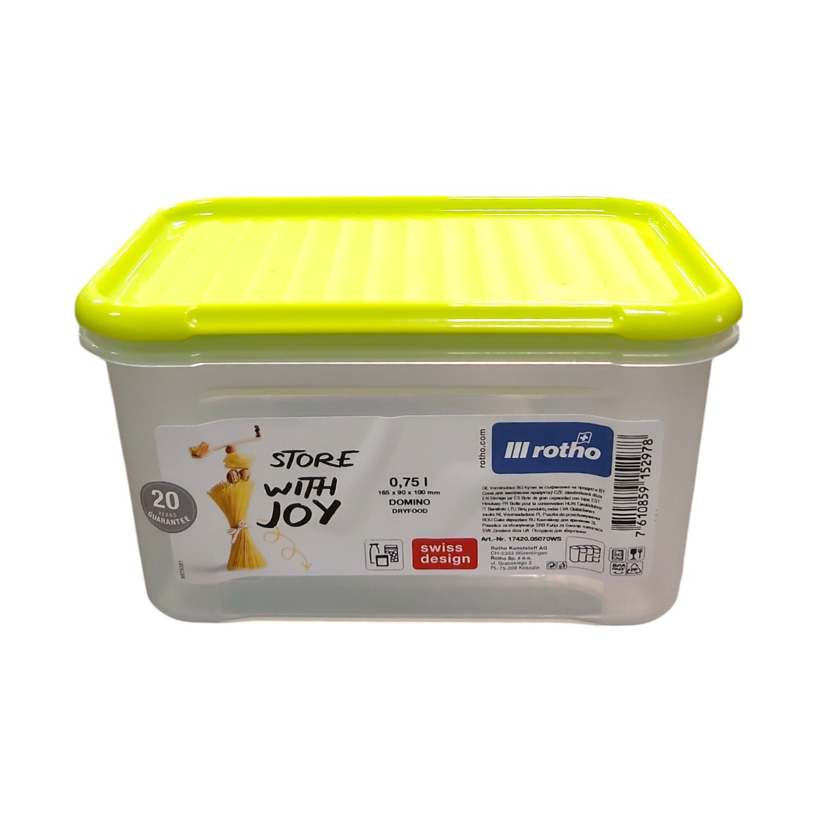 ROTHO CUTIE ALIMENTE DREPTUNGHIULARA 0.75L 165X90X100MM
