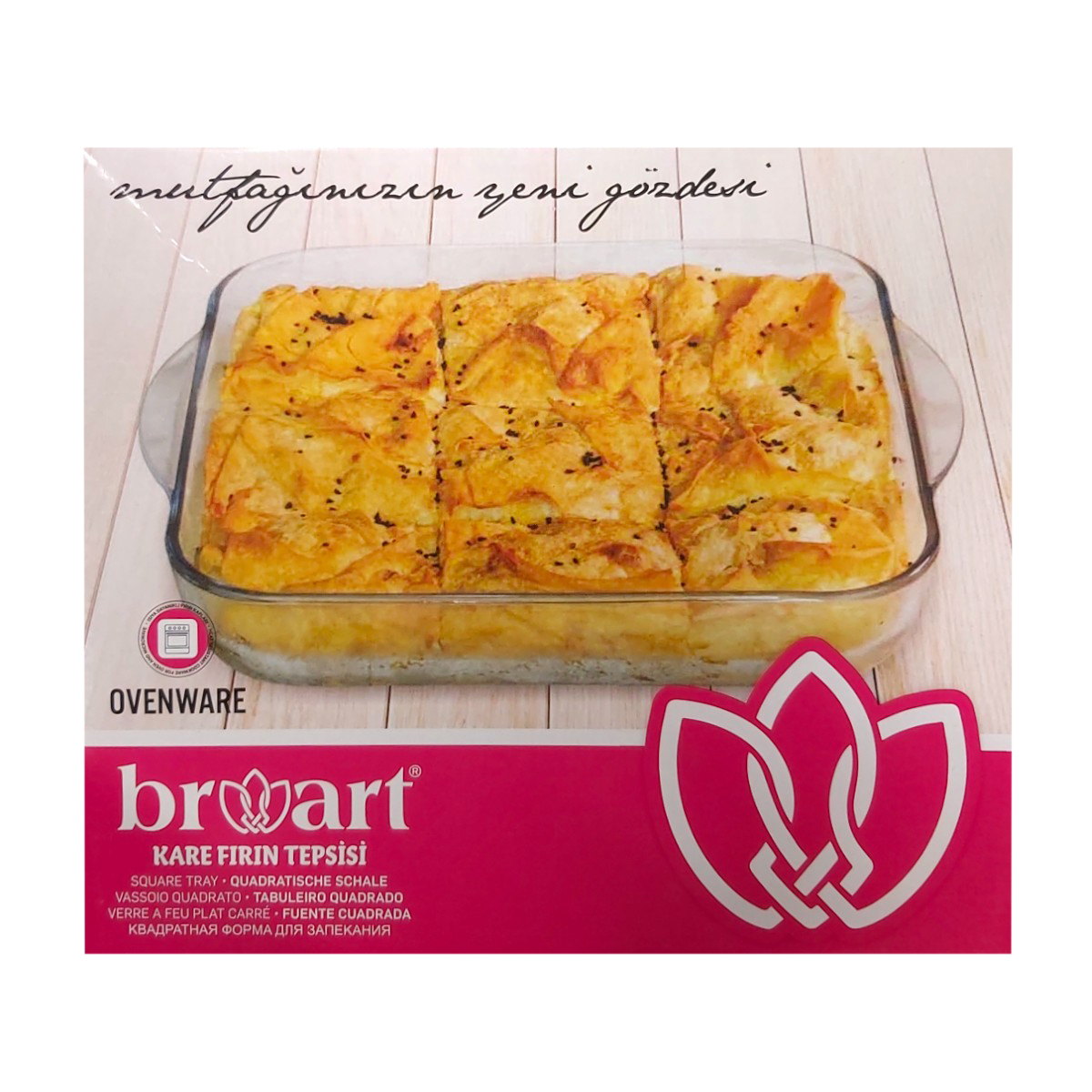 BROART TAVA TERMOREZISTENTA 1.66L PATRATA 45034/45486