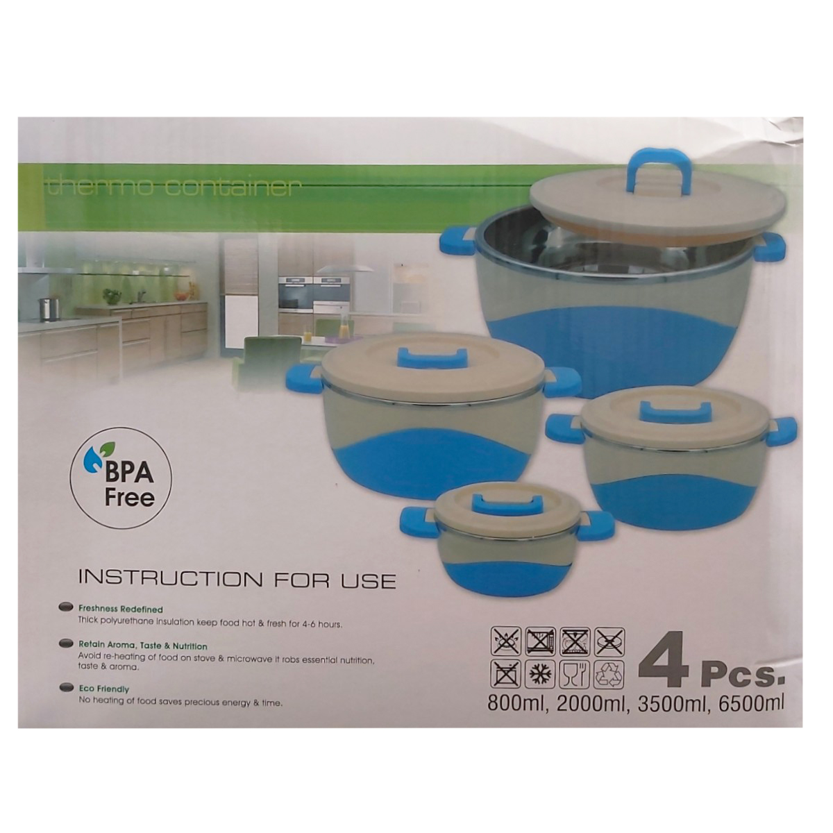 SET CASEROLA TERMOIZOLANTA CU CAPAC 4PCS 127/129/130