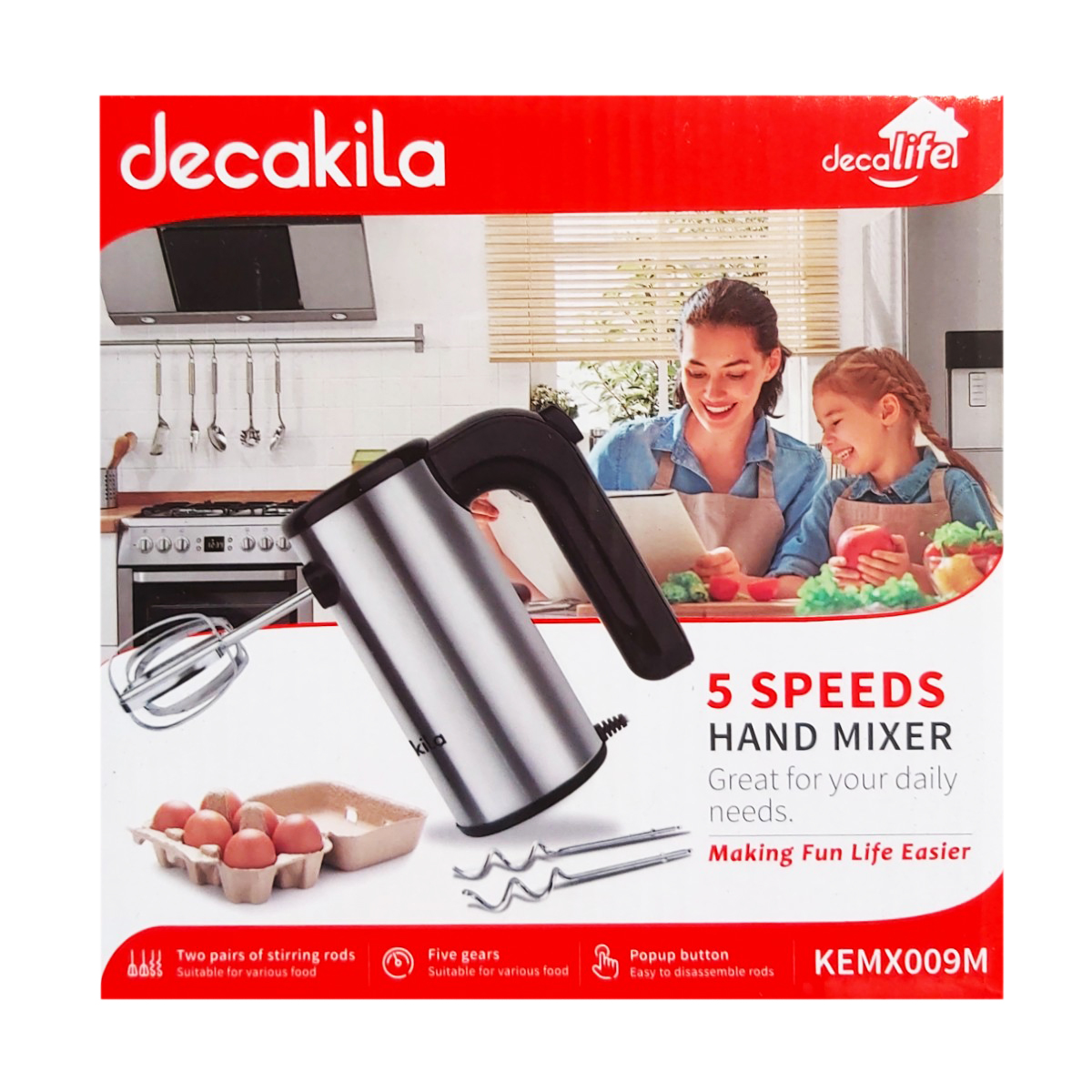 DECAKILA MIXER INOX 5 VITEZE 200W KEMX009M