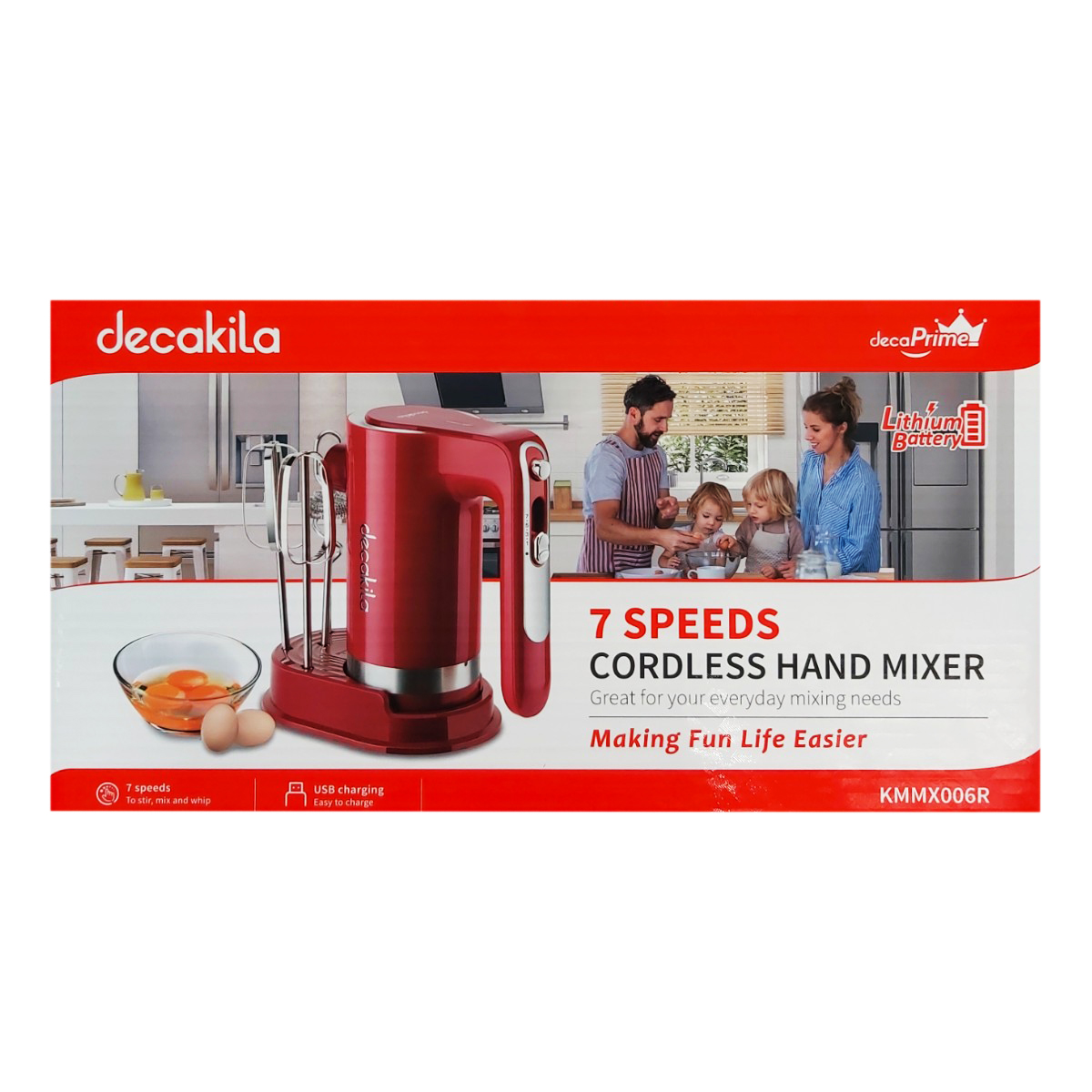 DECAKILA MIXER 7 VITEZE 90W DIVERSE CULORI  KMMX006R/KMMX006B