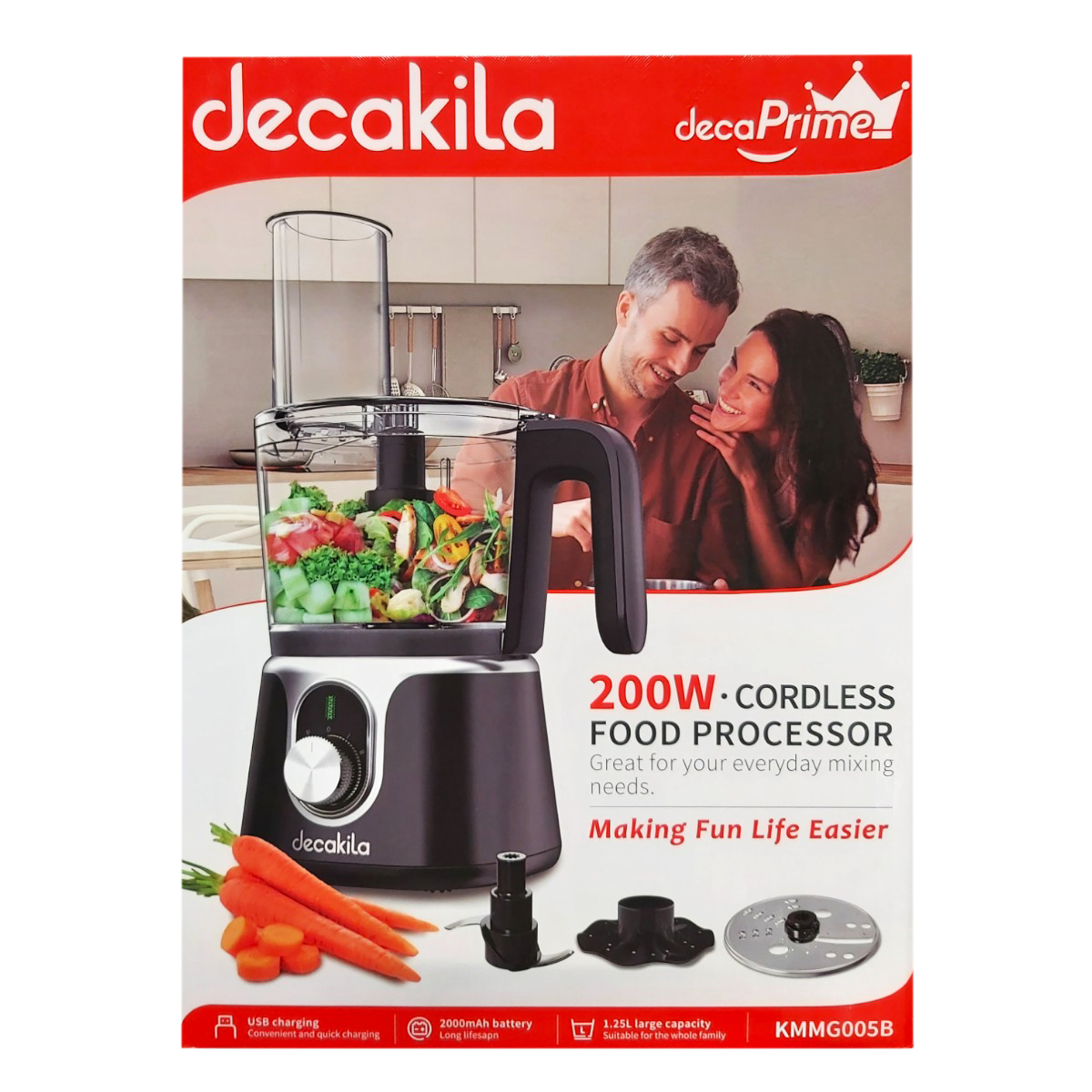 DECAKILA ROBOT DE BUCATARIE 200W 1.25L KMMG005B