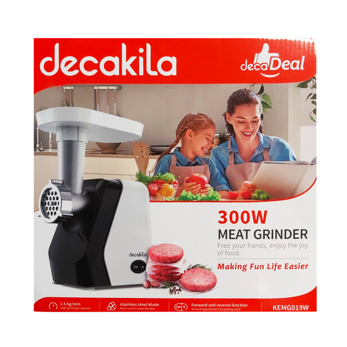 DECAKILA MASINA ELECTRICA DE TOCAT CARNE 300W KEMG019W