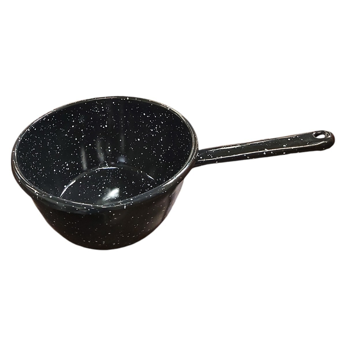 CRATITA BOMBATA CU CIOC SI COADA 16 CM DECOR 21/16 NEGRU/PIC