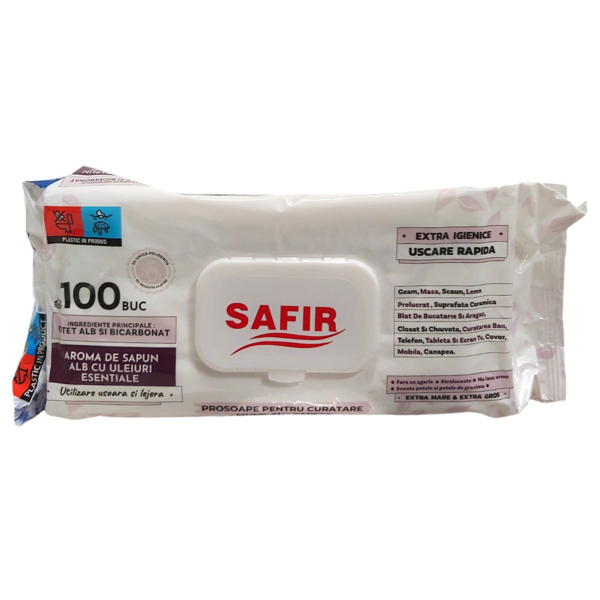SAFIE SERVETELE UMEDE MULTISUPRAFETE 100BUC+SERVETELE BUZUNAR