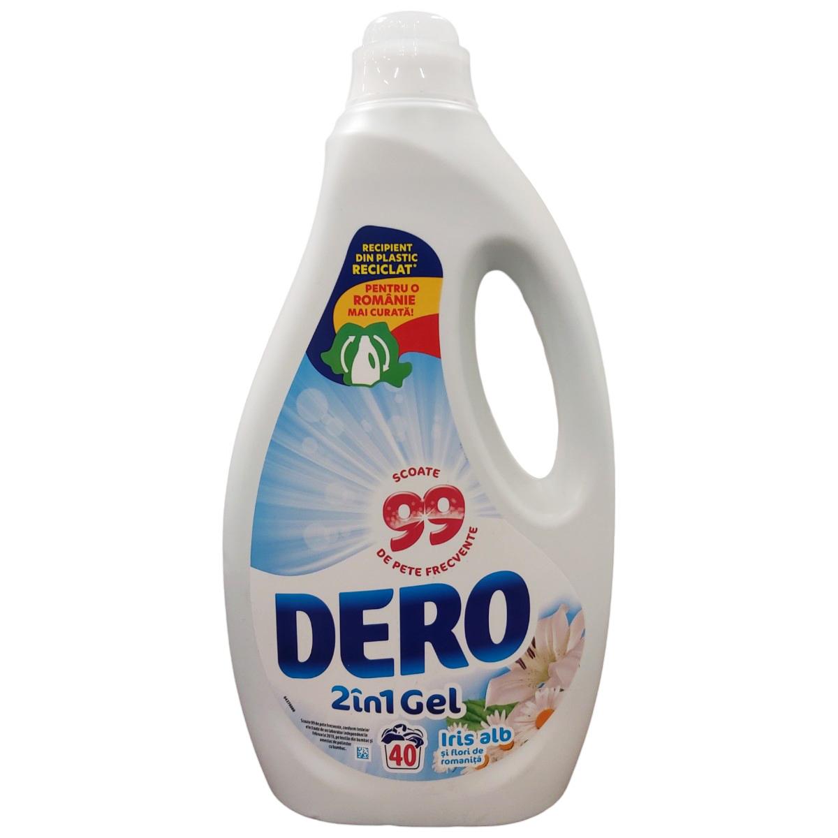 DERO 2IN1 DETERGENT LICHID 2L IRIS ALB& ROMANITA