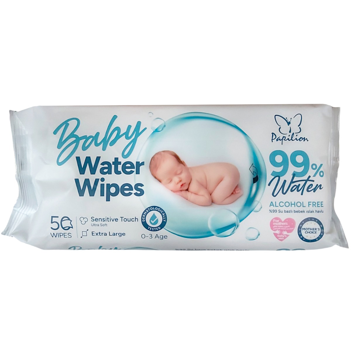 PAPILION BABY SERVETELE UMEDE 99%WATER 50BUC