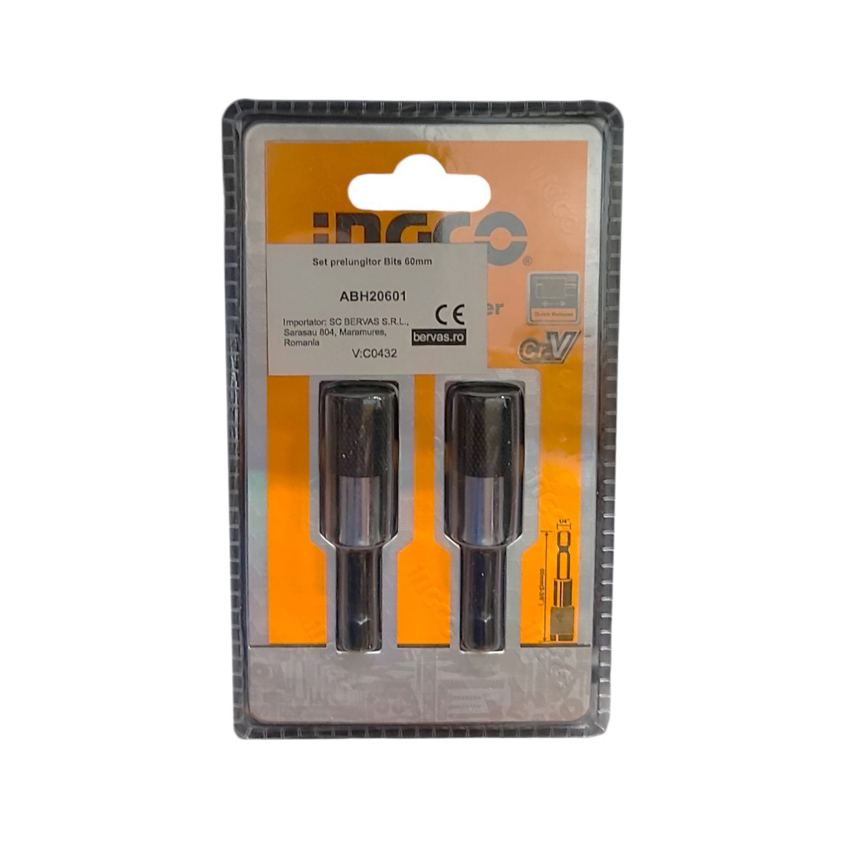 INGCO SET PRELUNGITOR BITS 2PCS ABH20601