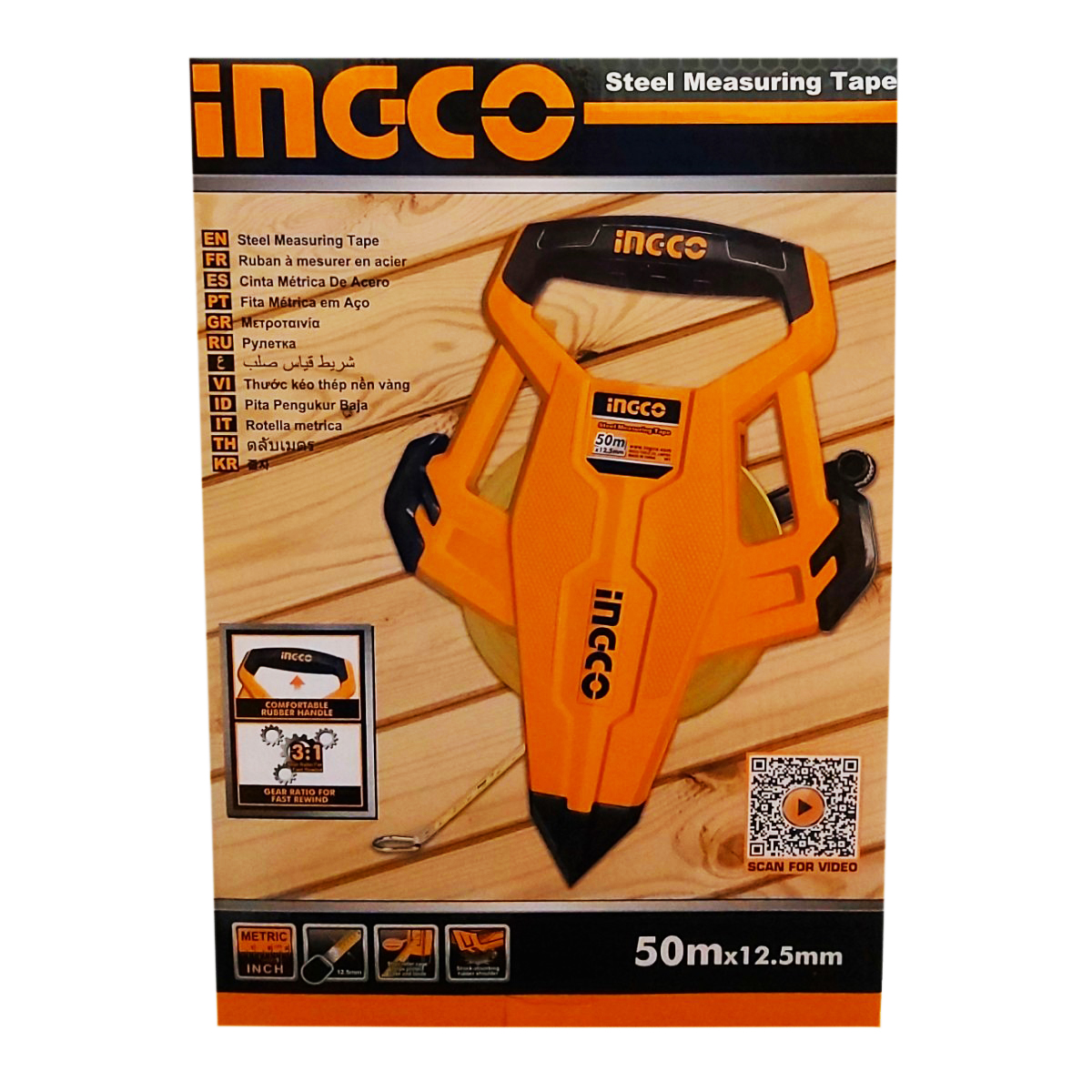 INGCO RULETA BANDA METALICA 50M HSMT8550