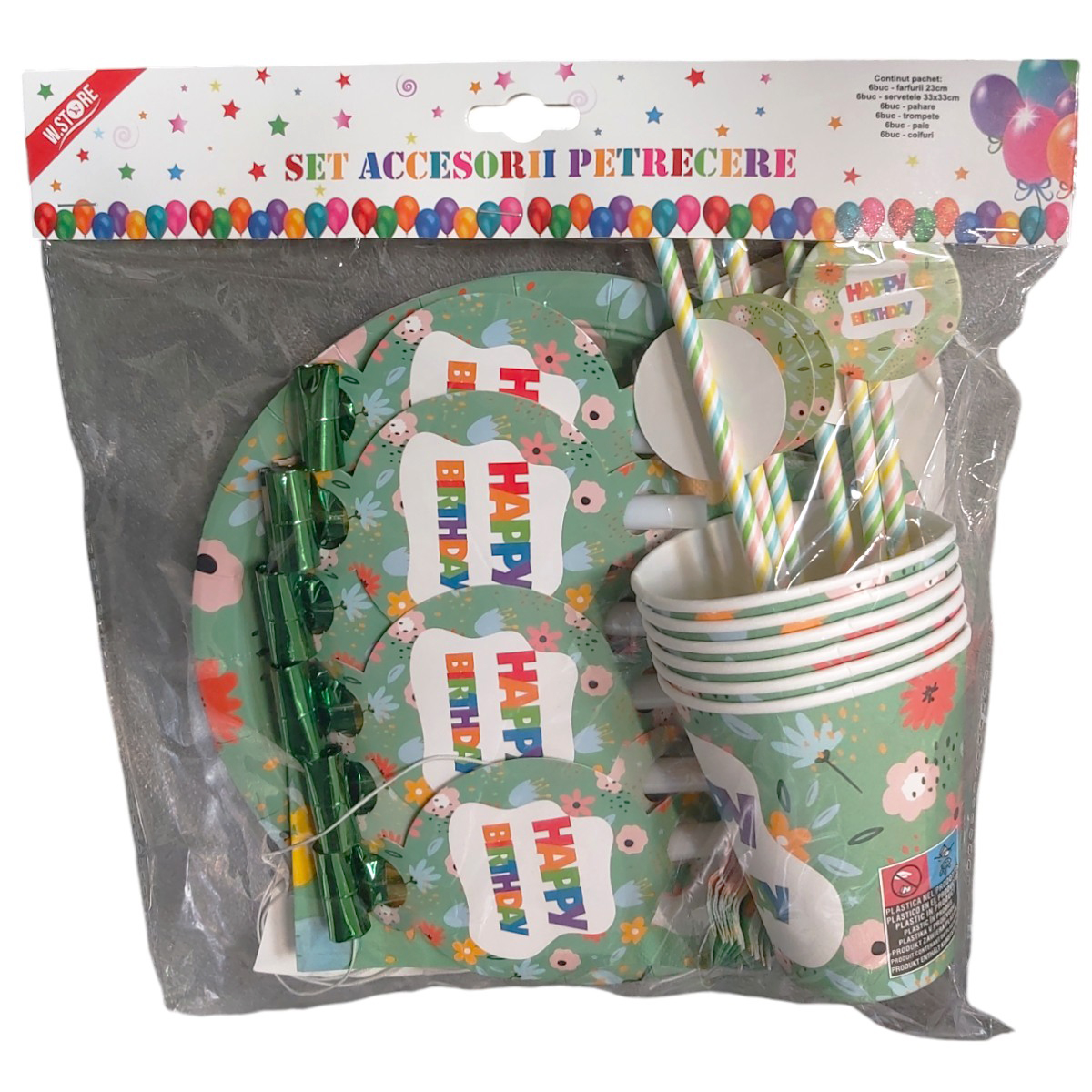 SET ACCESORII PETRECERE 36BUC/SET 85890/85887