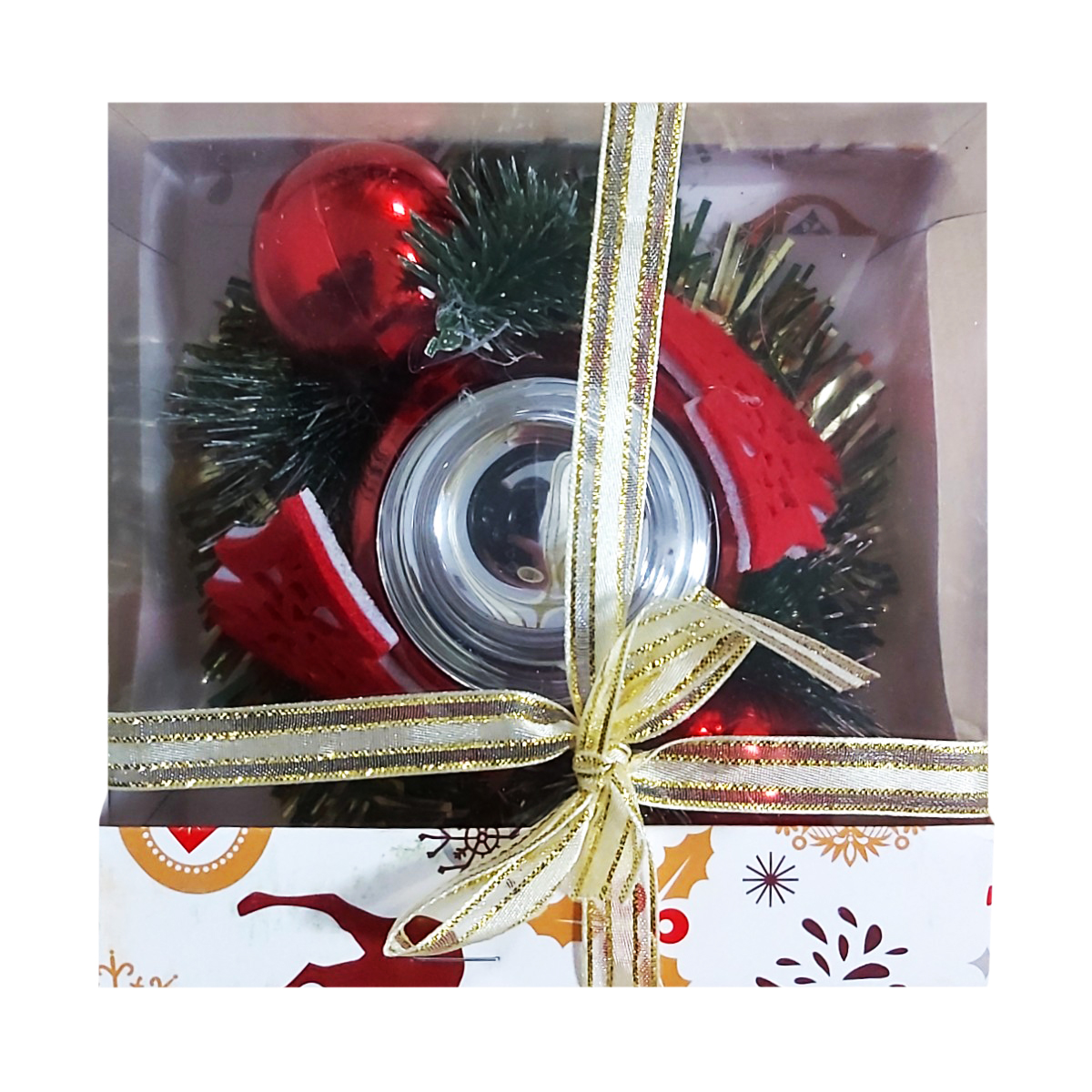 DECORATIUNE CRACIUN SUPORT LUMANARE 13CM 89409