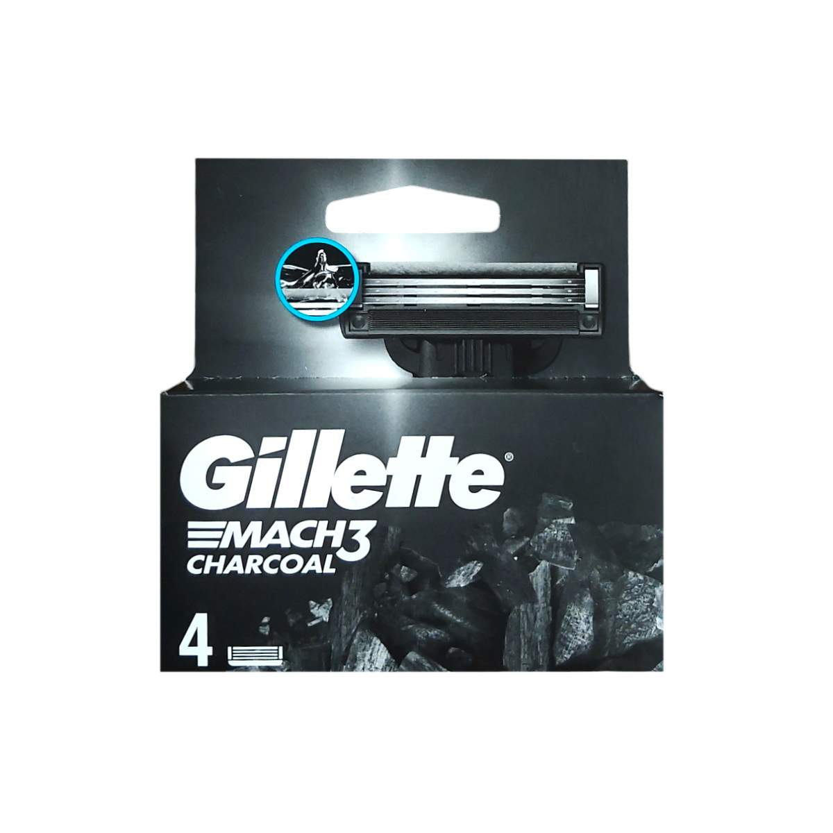 GILLETTE MACH3 CHARCOAL REZERVA APARAT RAS 4BUC