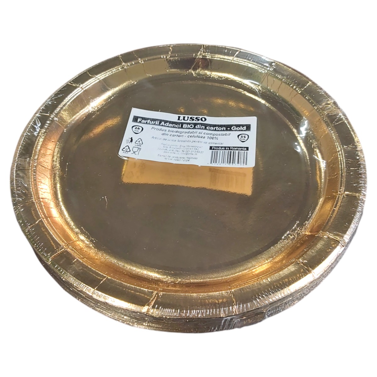 LUSSO FARFURII CARTON AURII 25BUC/SET 26CM