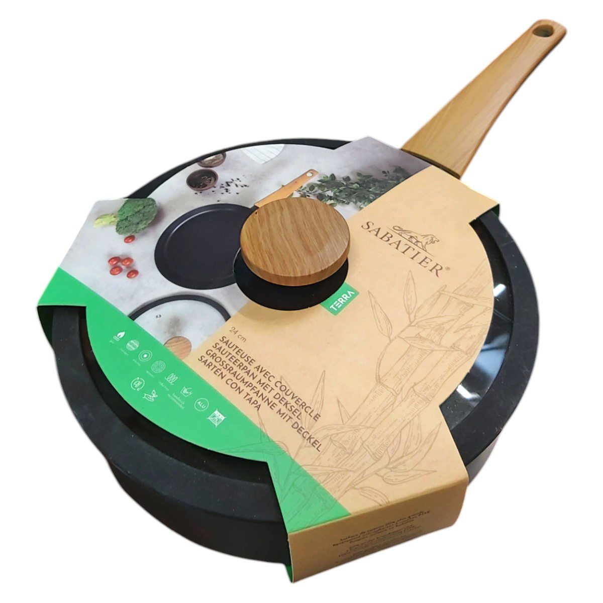 SABATIER TERRA TIGAIE+ CAPAC CU INDUCTIE 24CM 08134