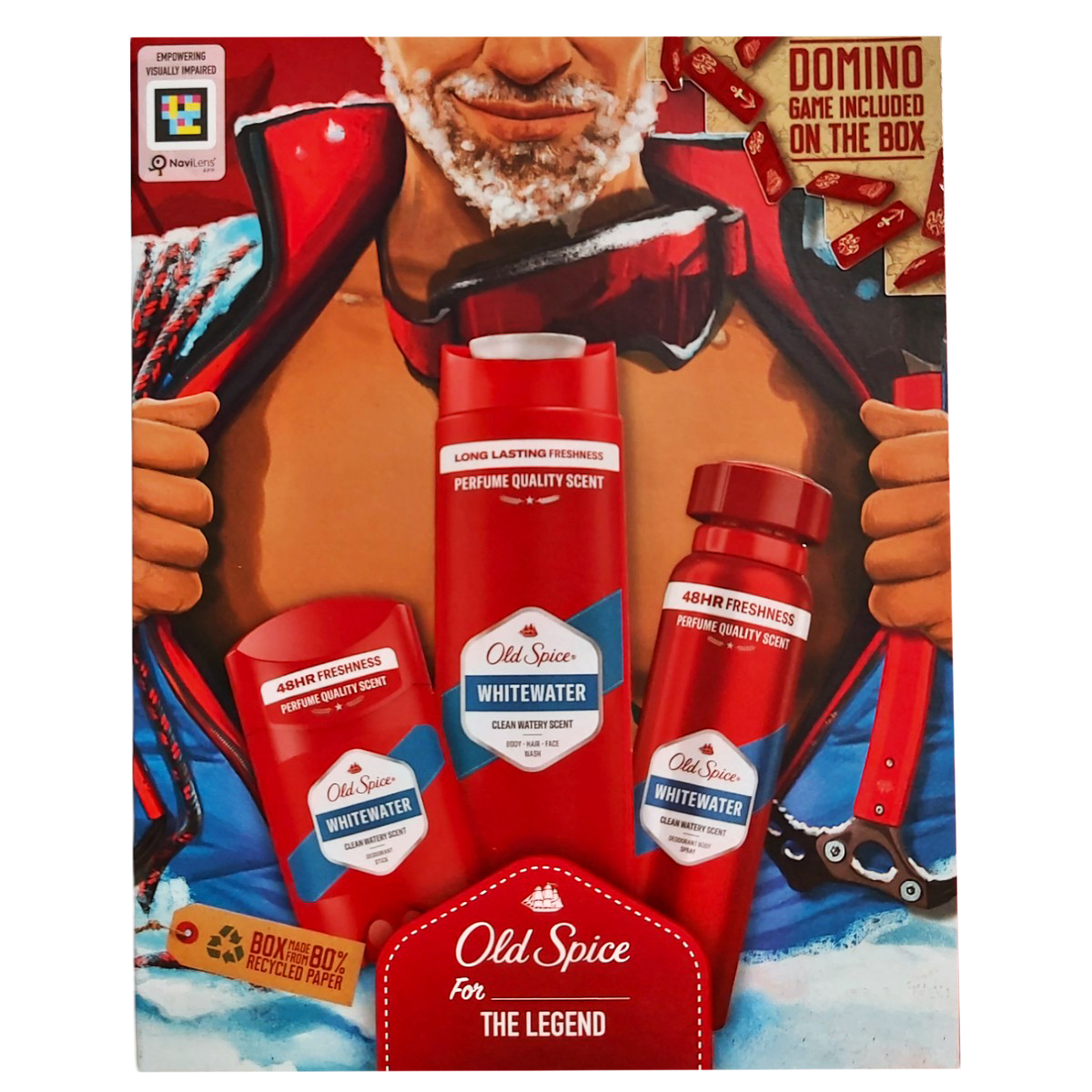 OLD SPICE WHITEWATER ALPINIST STICK 50ML+GEL DUS 250ML+DEO SPRAY 150ML SET CADOU