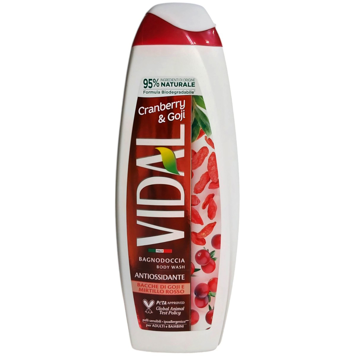 VIDAL GEL DE DUS 500ML ANTIOSSIDANTE CRANBERRY&GOJI