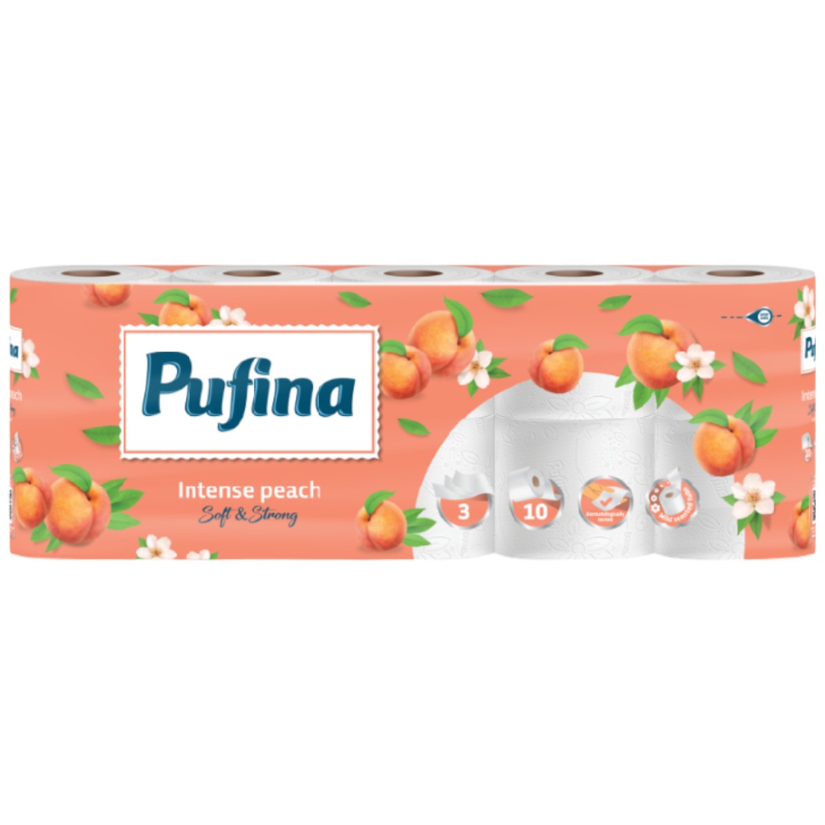 PUFINA HARTIE IGIENICA INTENSE PIERSICA 3STR 10ROLE/SET