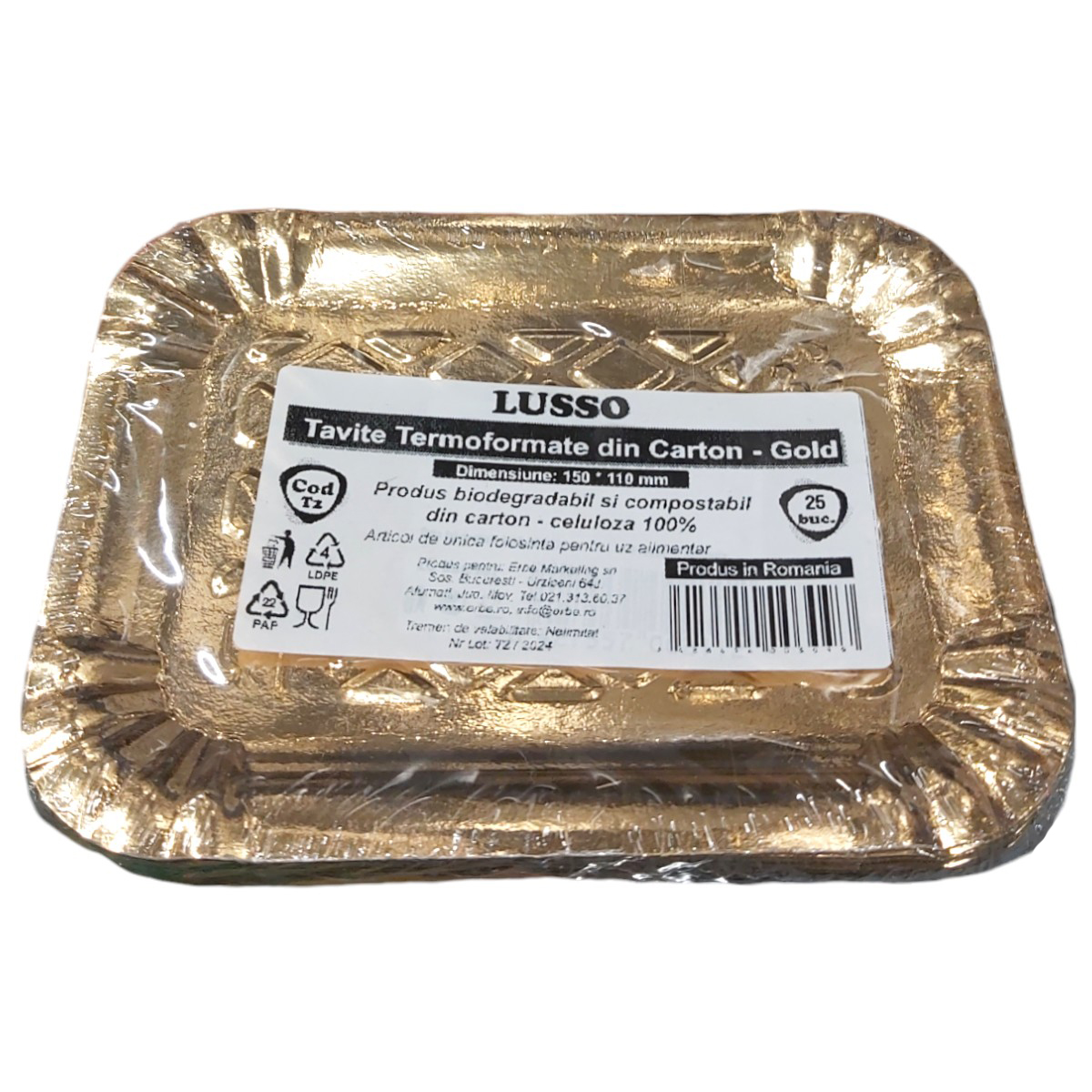 LUSSO TAVITE CARTON AURII T2 150X110MM 25BUC/SET