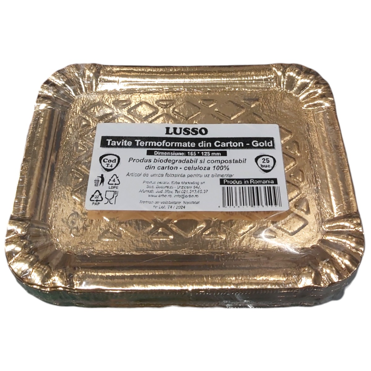 LUSSO TAVITE CARTON AURII T4 165X125MM 25BUC/SET