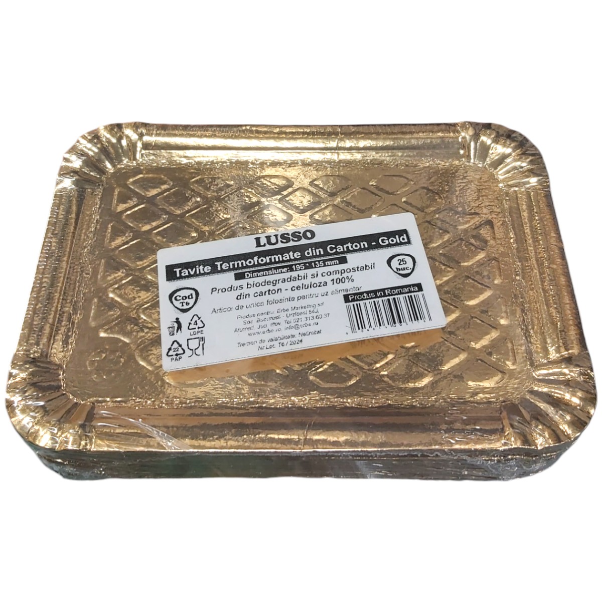 LUSSO TAVITE CARTON AURII T6 195X135CM 25BUC/SET
