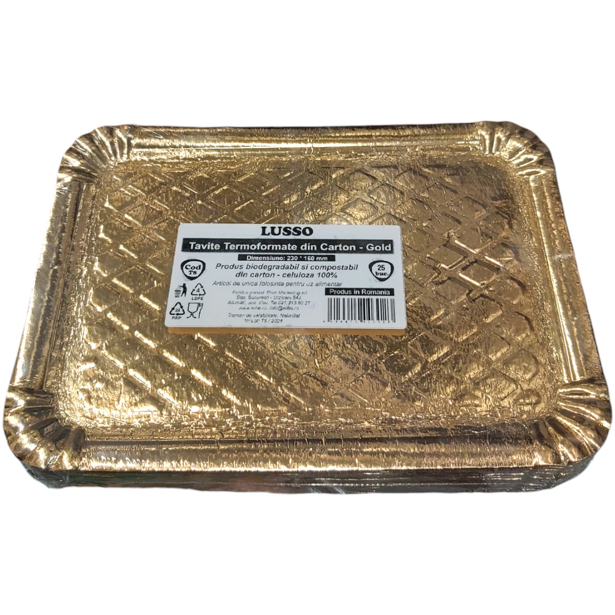 LUSSO TAVITE CARTON AURII T8 230X160MM 25BUC/SET