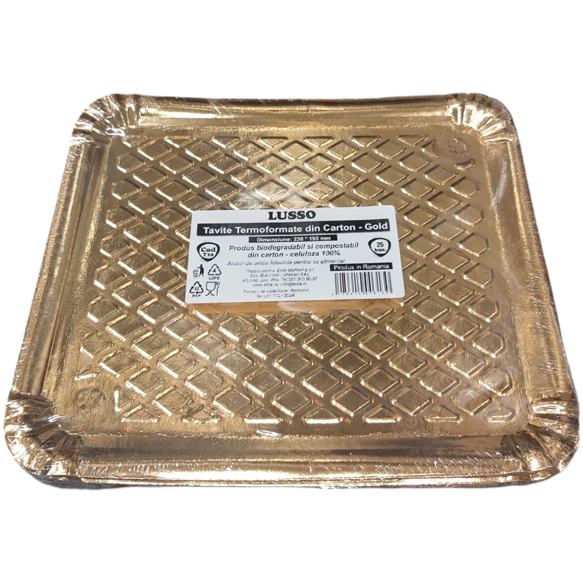 LUSSO TAVITE CARTON AURII T10 230X195MM 25BUC/SET